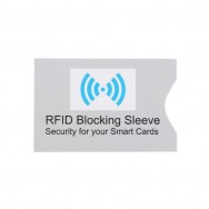 Чехол защитный для карты с RFID блокировкой, картонный со слоем алюминия, серый