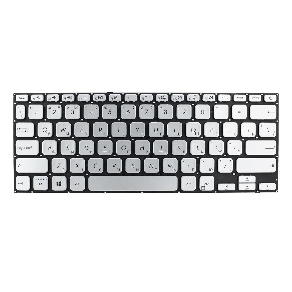 Клавиатура для Asus X409JA серебристая
