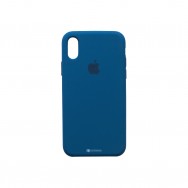 Чехол для iPhone X / iPhone XS силиконовый (тёмно-синий)