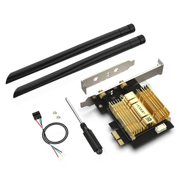 PCI-E адаптер Wi-Fi 6E Intel AX210 AX3000 Bluetooth 5.3 - 2.4GHz/5GHz/6GHz