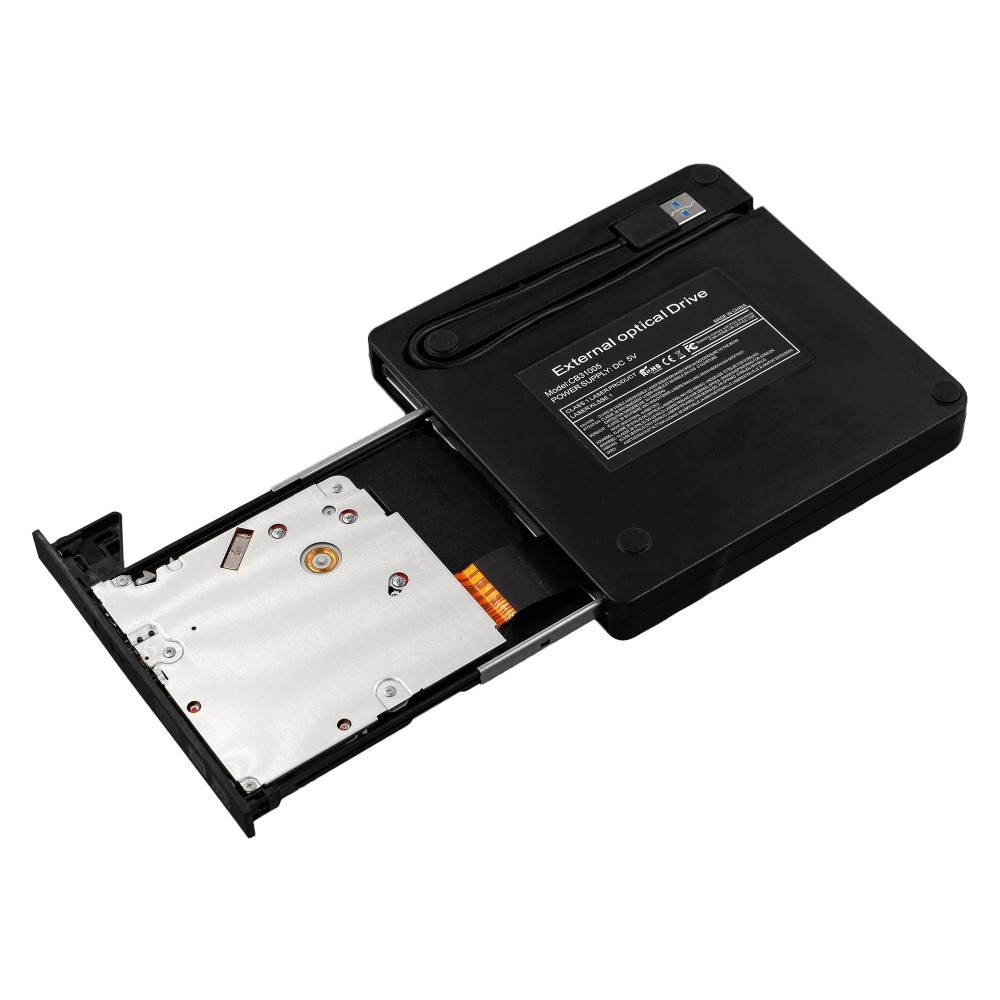 Внешний дисковод (оптический привод) CD/DVD - USB карбон черный