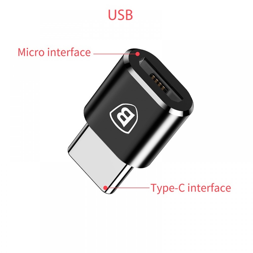 Разъем Baseus microUSB - USB Type-C (CAMOTG-01)