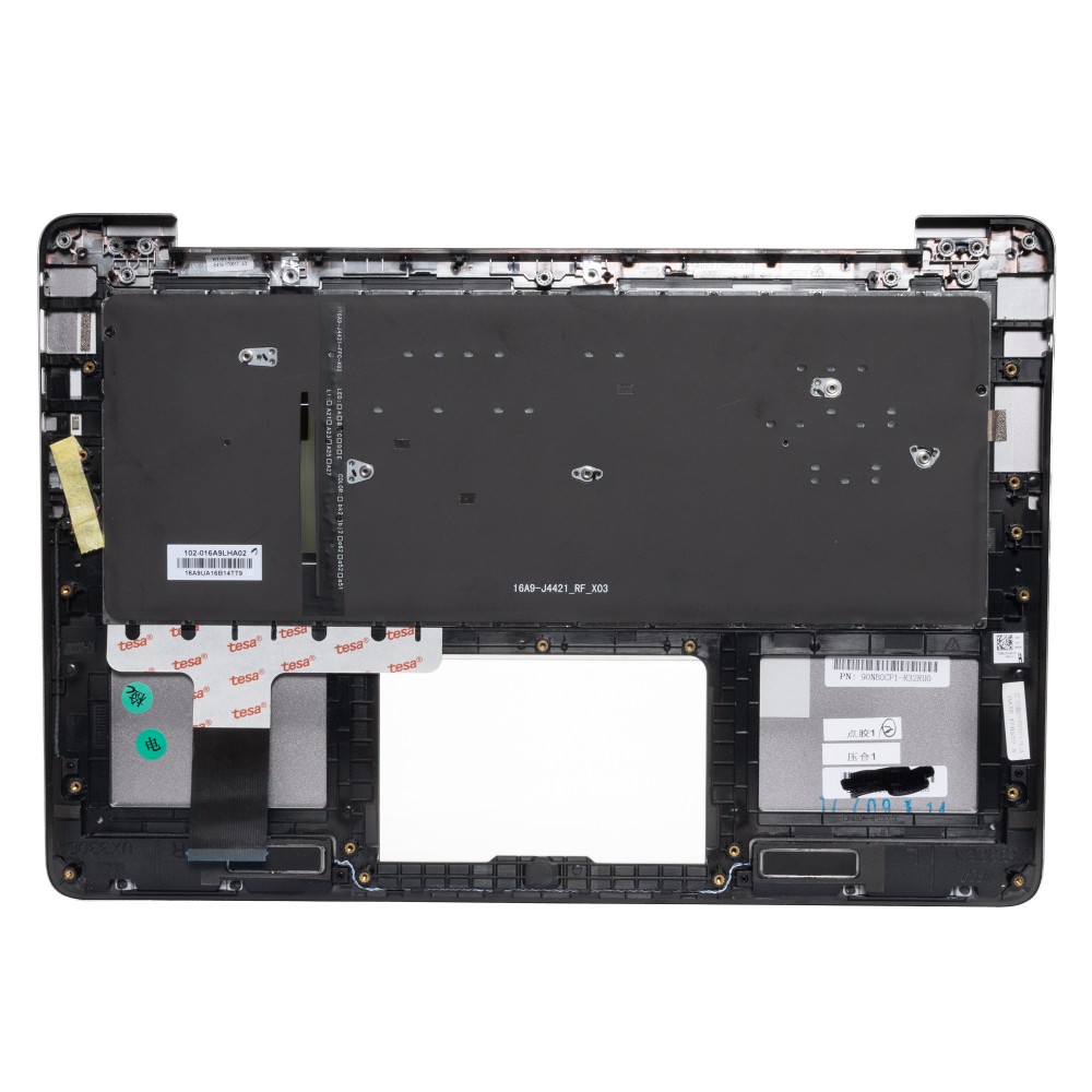 Топ-панель с клавиатурой для Asus ZenBook UX330CA - серебристая