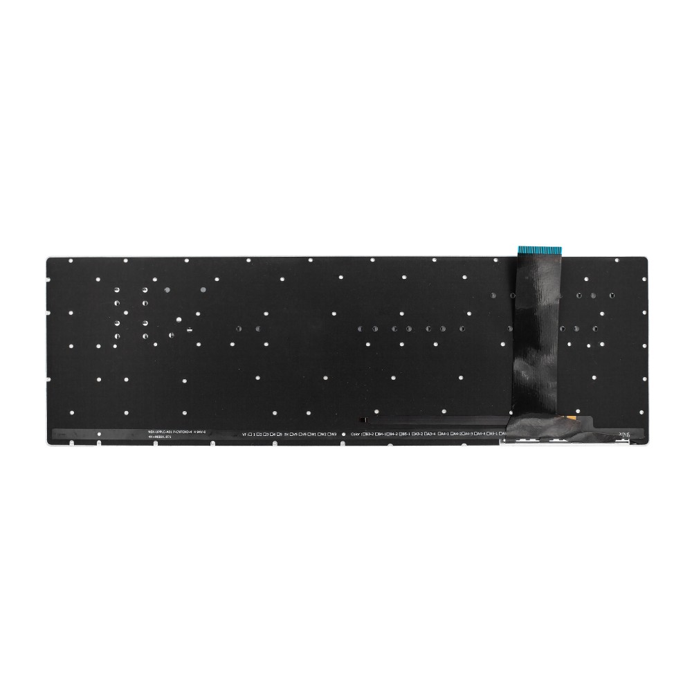 Клавиатура для ASUS N750J серебристая с подсветкой