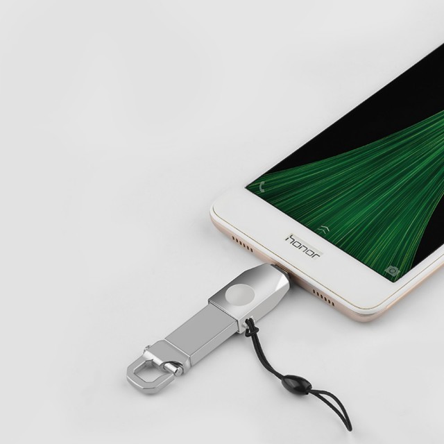Адаптер, переходник microUSB - USB 3.0 UA10 HOCO - серебристый
