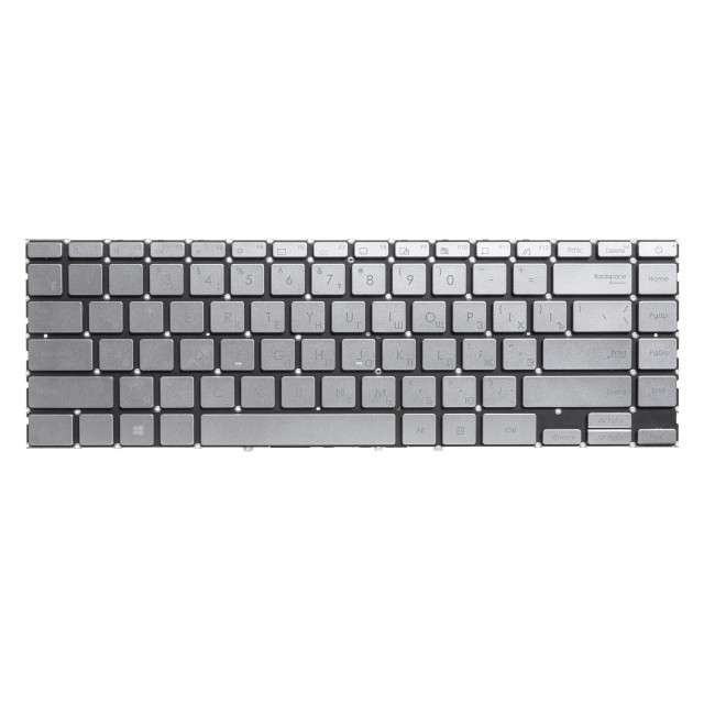 Клавиатура для ноутбука Asus ZenBook 14 UX425JA серебристая с подсветкой