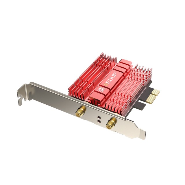 PCI-E адаптер Wi-Fi 6E Intel AX210 AX3000 Bluetooth 5.3 - 2.4GHz/5GHz/6GHz с внешней антенной