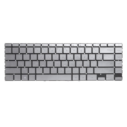 Клавиатура для ноутбука Asus ZenBook 14 UX425JA серебристая с подсветкой