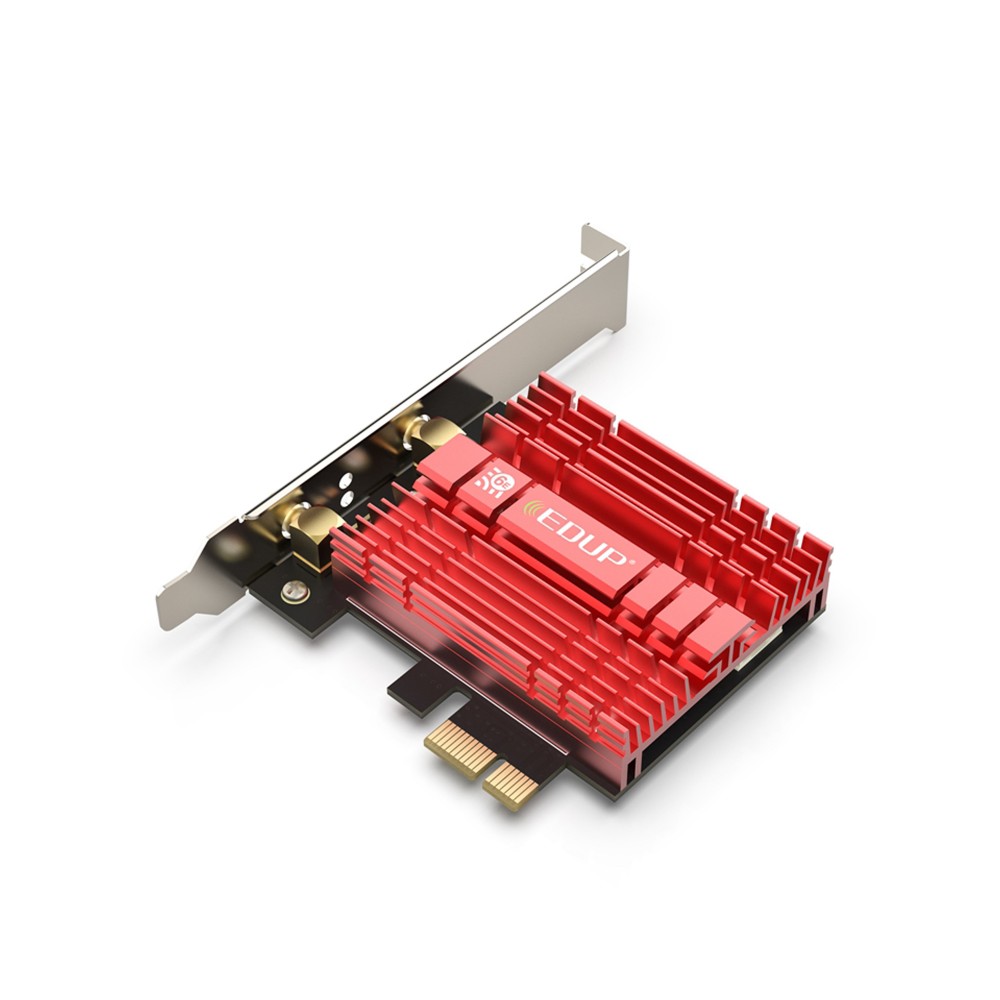 PCI-E адаптер Wi-Fi 6E Intel AX210 AX3000 Bluetooth 5.2 - 2.4GHz/5GHz/6GHz с внешней антенной