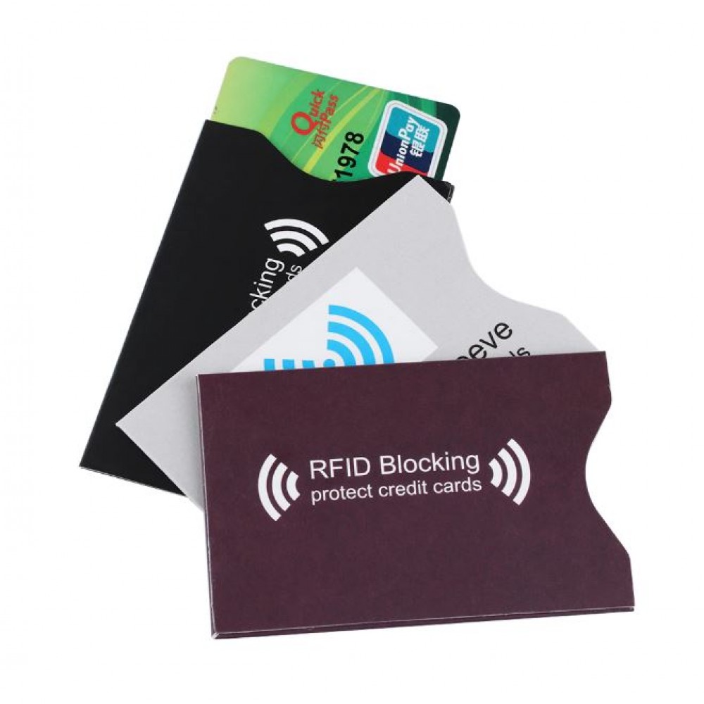 Чехол защитный для карты с RFID блокировкой, картонный со слоем алюминия, розовый