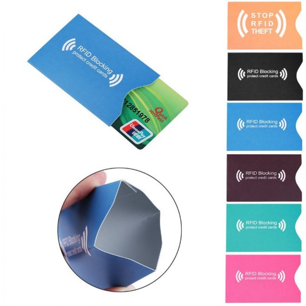 Чехол защитный для карты с RFID блокировкой, картонный со слоем алюминия, розовый
