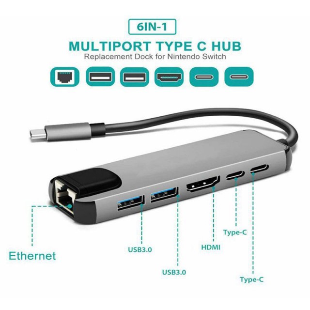 USB-концентратор с Type-C HDMI | RJ-45 | 2xUSB 3.0 | 2xType-C