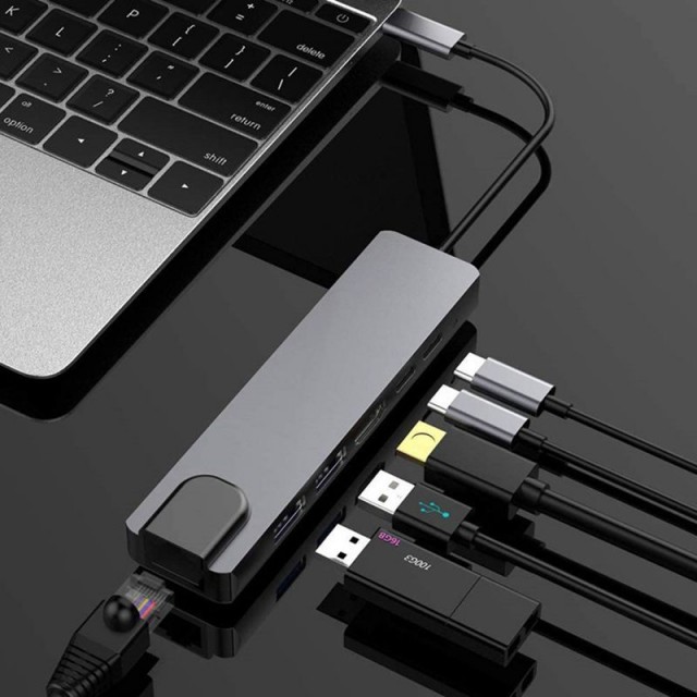 USB-концентратор с Type-C HDMI | RJ-45 | 2xUSB 3.0 | 2xType-C