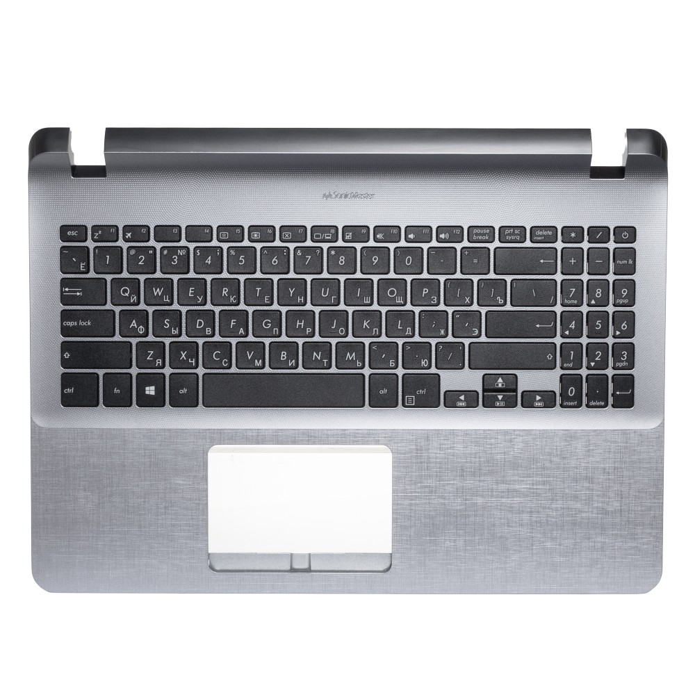 Топ-панель с клавиатурой для Asus F507UA - серая