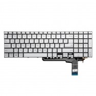Клавиатура для Asus VivoBook 17X K1703ZA серебристая с подсветкой