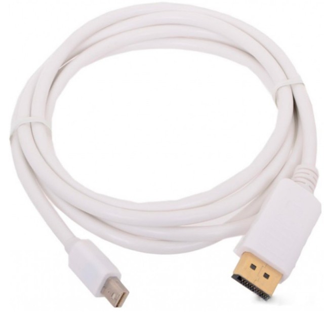 Кабель mini Displayport (M) - Displayport (M) 1.8m белый
