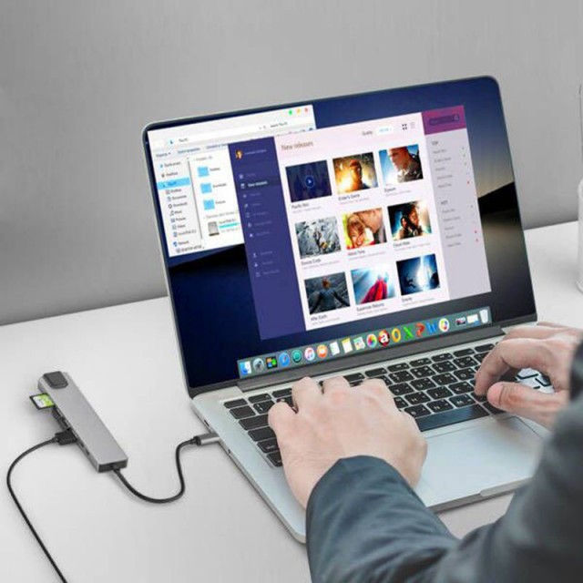 USB-концентратор с Type-C HDMI | RJ-45 | 2xUSB 3.0 | 2xType-C | SD | TF | PD