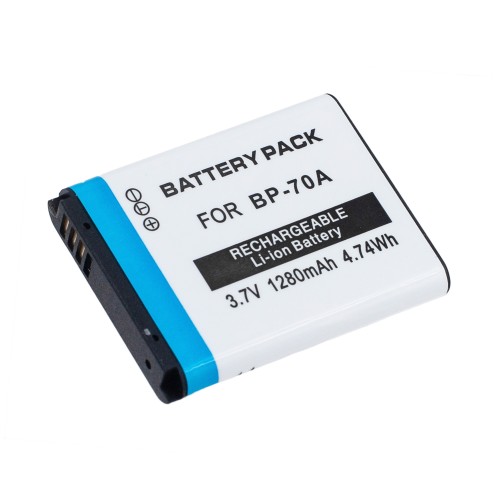 Аккумулятор BP70A для Samsung Digimax DV150F | ES65 | ES95 | ST60 | MV800 | ST65 | PL120 - 1280mah