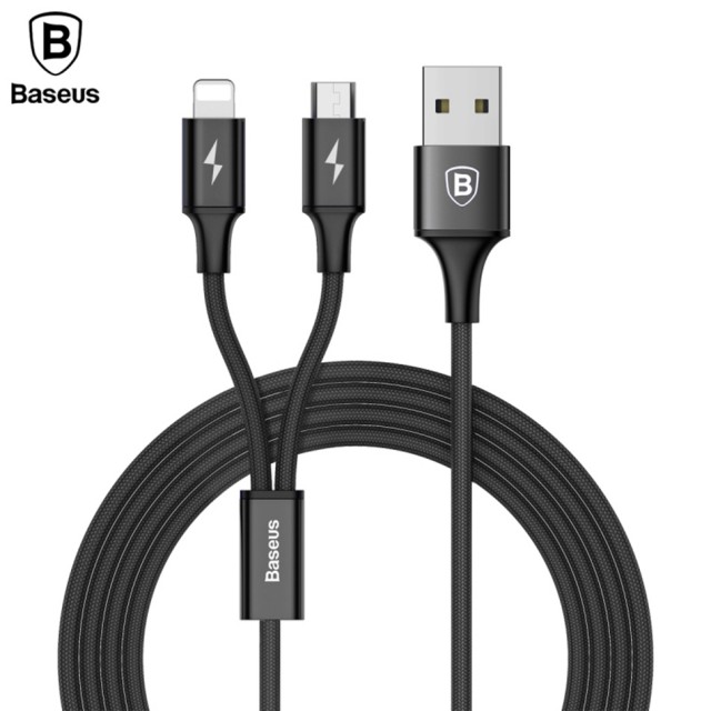 Кабель Baseus Rapid Series 2-in-1 USB - microUSB/Lightning (CAML) 1.2 м