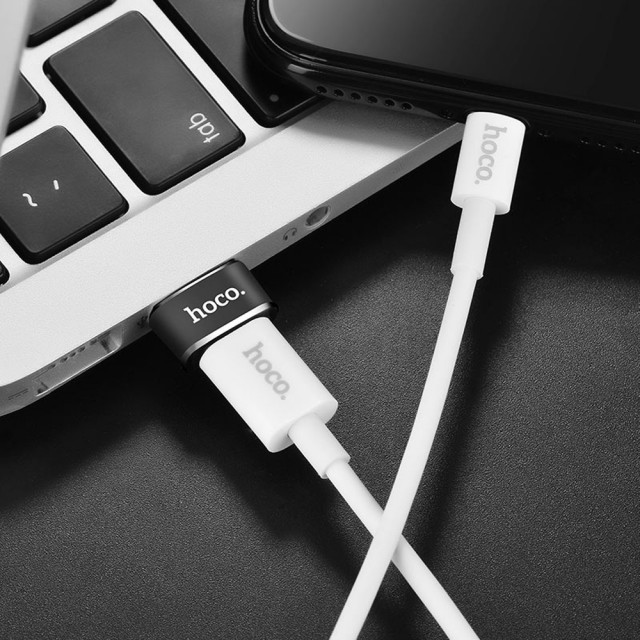 Адаптер, переходник USB - Type-C UA6 HOCO - черный