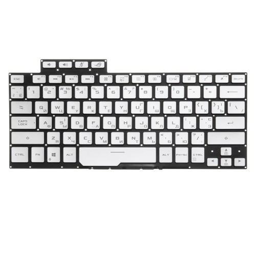 Клавиатура для Asus ROG Zephyrus G14 GA401QE серебристая с подсветкой