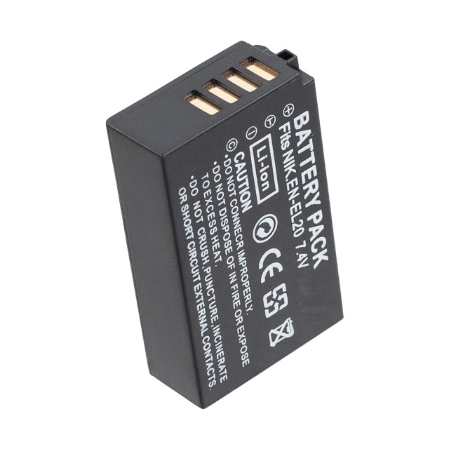 Аккумулятор EN-EL20 для Nikon 1 AW1, 1 J1, 1 J2, 1 J3, 1 S1, 1 V3 - 1220mAh