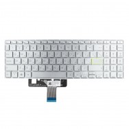 Клавиатура для Asus VivoBook S533FL серебристая с подсветкой