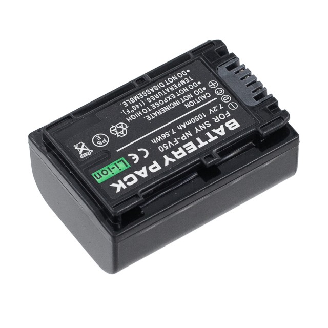 Аккумулятор NP-FV50 для Sony DCR-SX45/L | HDR-CX350VE | HDR-CX550 | HDR-CX110/R | HDR-XR550 - 1050mah