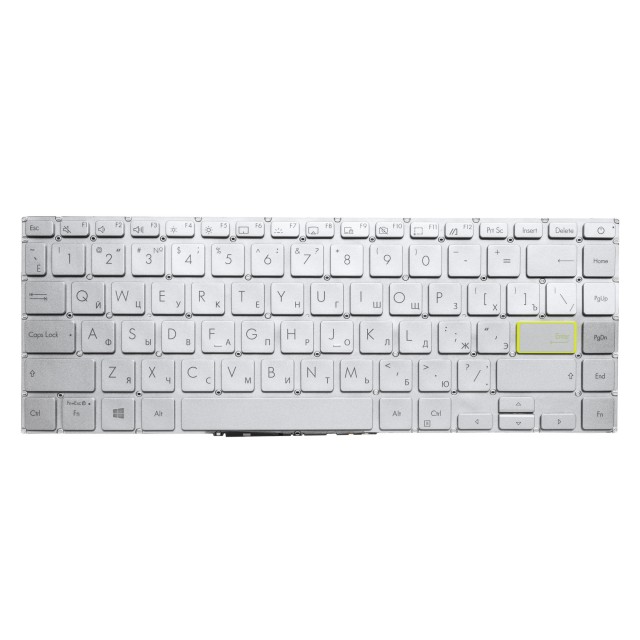 Клавиатура для Asus VivoBook X413JA серебристая с подсветкой - версия 2