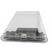 Бокс для жесткого диска 2.5" - USB 3.1 Type-C 8Tb (прозрачный)