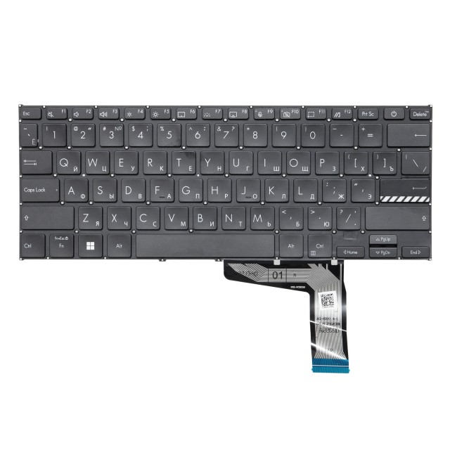  Клавиатура для Asus VivoBook Go 14 E1404FA черная с подсветкой
