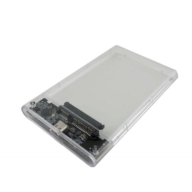 Бокс для жесткого диска 2.5" - USB 3.1 Type-C 8Tb (прозрачный)