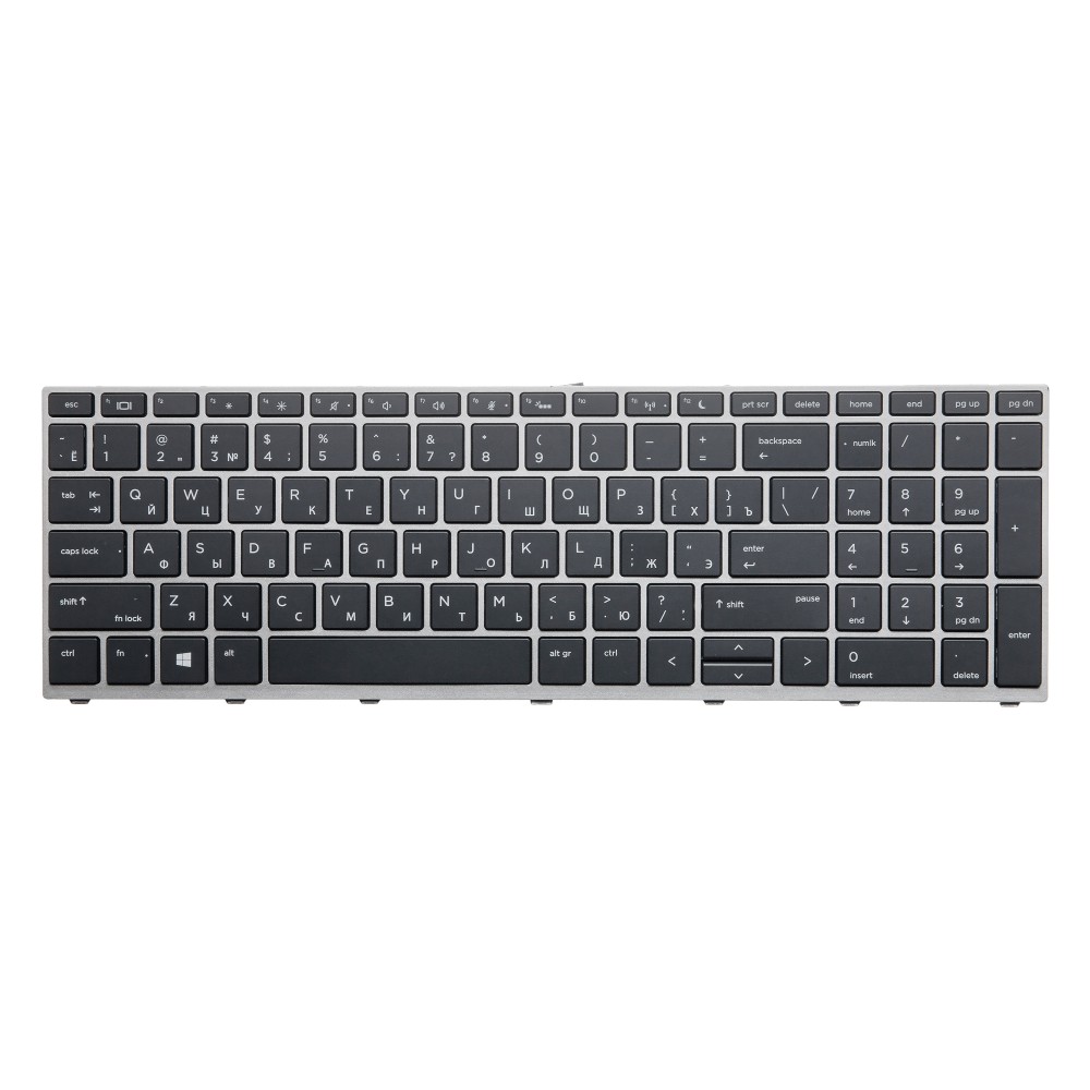 Клавиатура для HP ProBook 470 G5 с подсветкой (серая рамка)