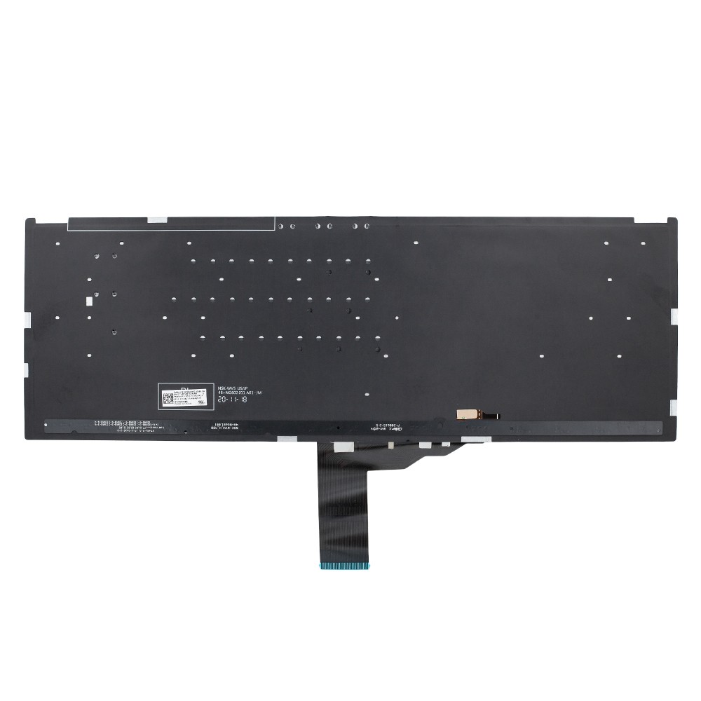 Клавиатура для Asus VivoBook F512F серебристая с подсветкой