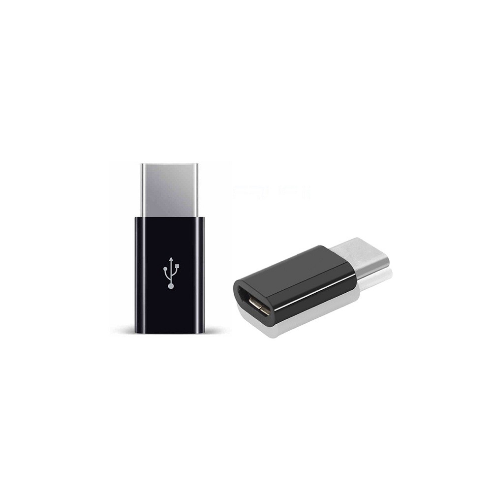 Адаптер, переходник с microUSB на USB Type-C черного цвета