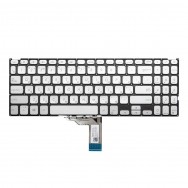 Клавиатура для Asus VivoBook X512F серебристая с подсветкой