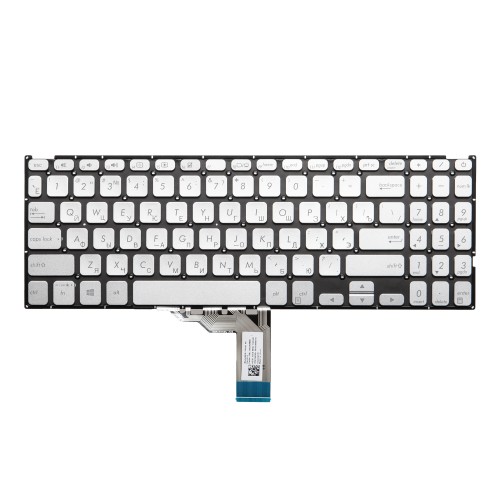Клавиатура для Asus VivoBook X512JA серебристая с подсветкой