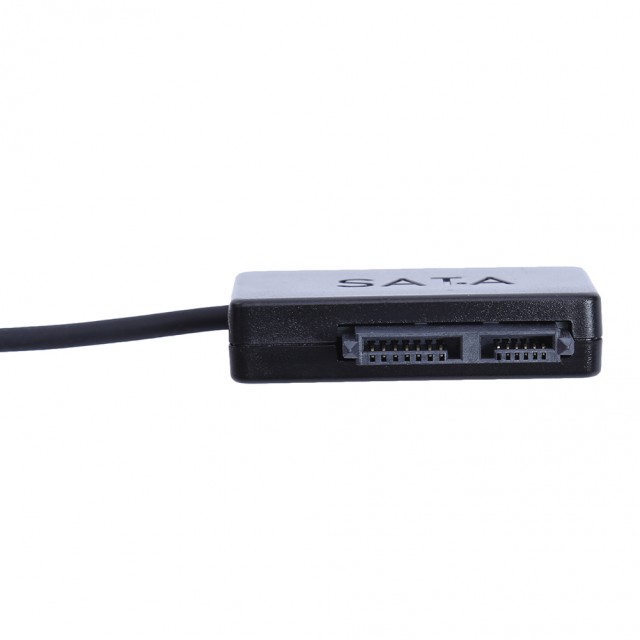 Адаптер-переходник USB 2.0 - SATA 6+7 pin для CD-ROM черный