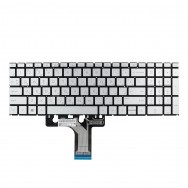 Клавиатура для HP 17-CN0000 серебристая с подсветкой