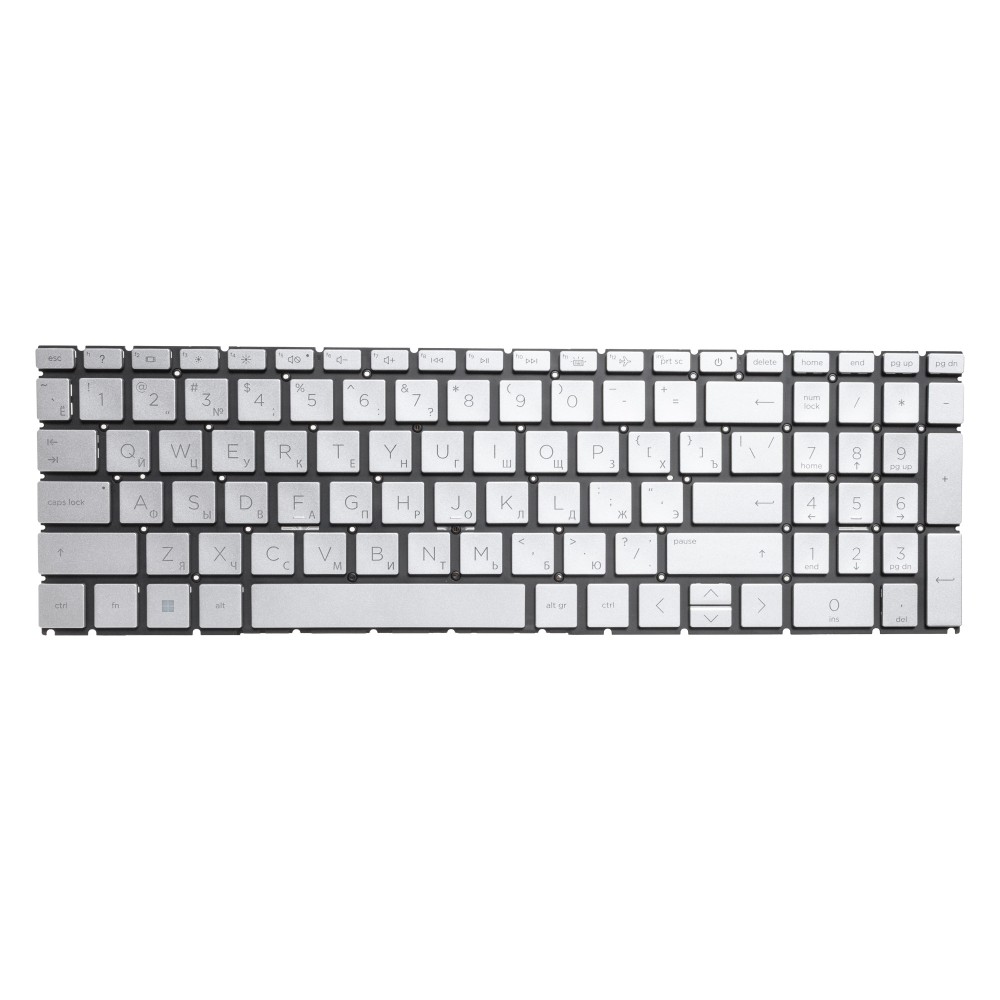 Клавиатура для HP Pavilion 15-EH1000 серебристая с подсветкой
