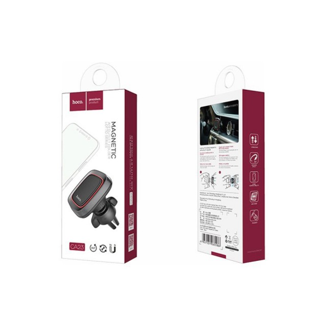 Автомобильный держатель Hoco CA23 (воздуховод, магнит) черный