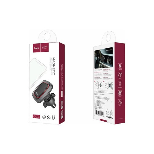 Автомобильный держатель Hoco CA23 (воздуховод, магнит) черный