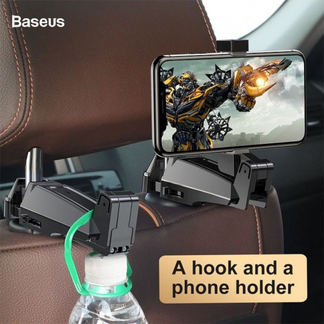 Автомобильный держатель Baseus Back Seat Hook Mobile Phone Holder (SUHZ-A01) - черный