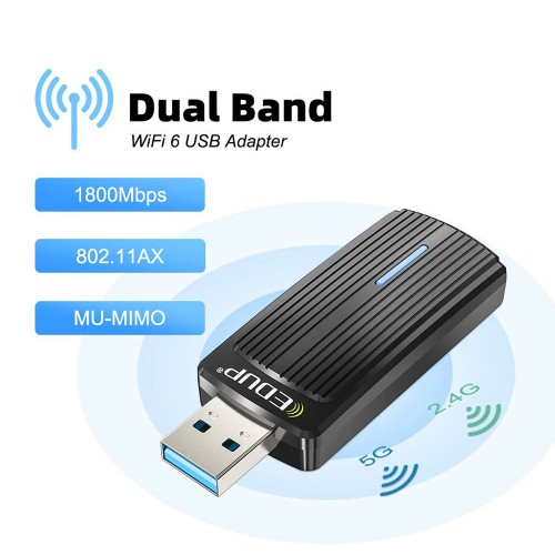 Адаптер Wi-Fi 6 AX1800 интерфейс USB 3.0, RTL8832AU