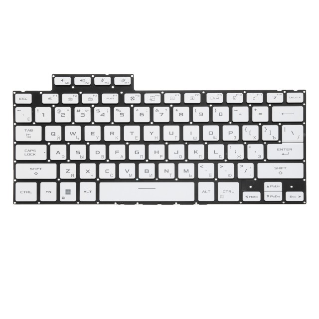 Клавиатура для Asus ROG Zephyrus G14 GA402XY белая с подсветкой