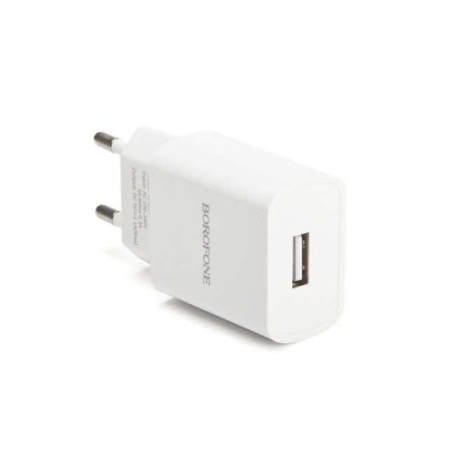 Сетевая зарядка BOROFONE BA20A на USB 2.1A белый