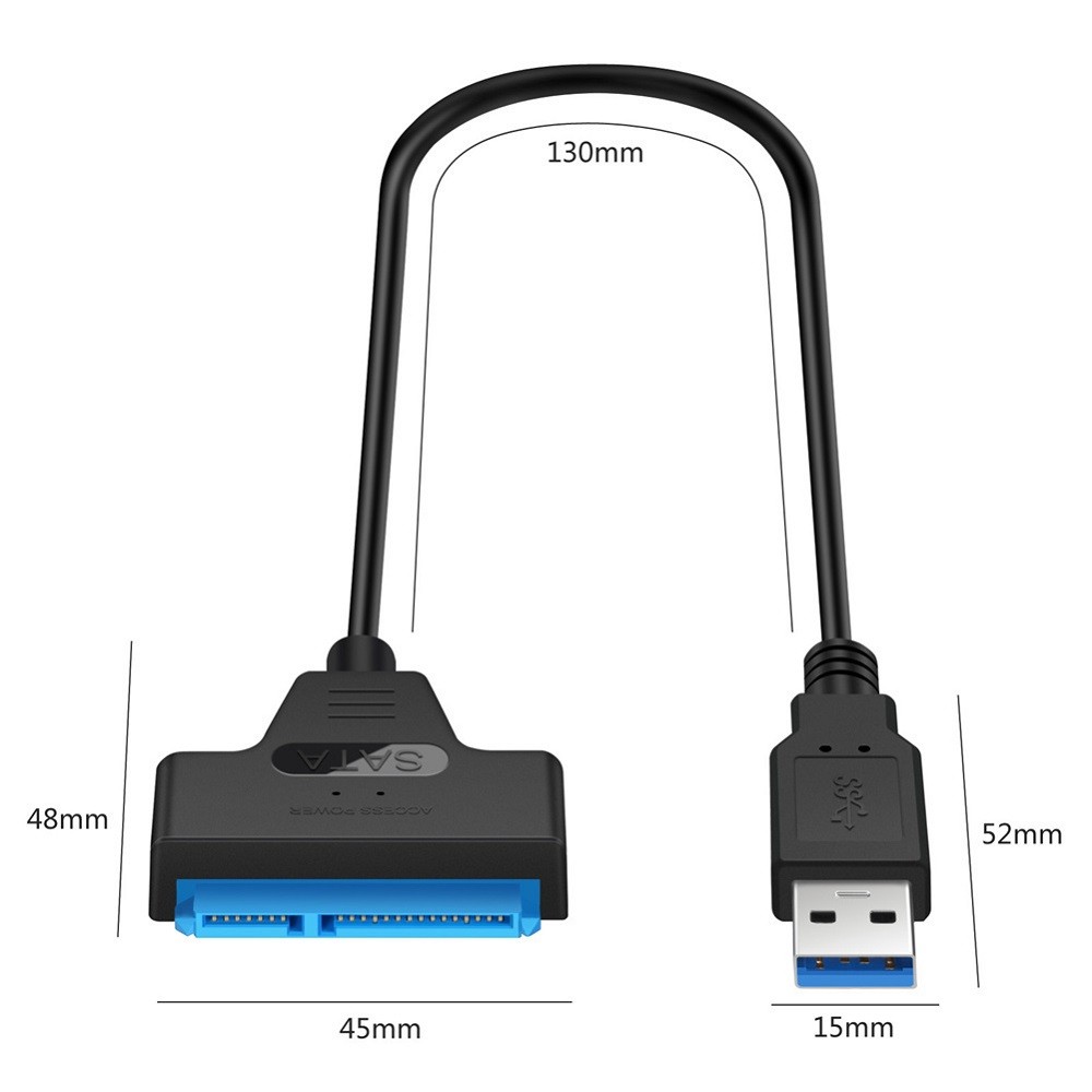 Адаптер-переходник USB 3.0 - SATA lll (7+15 pin) для HDD/SSD