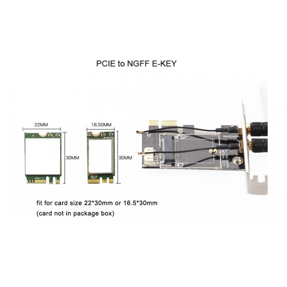 Сетевой адаптер для Wi-Fi PCI-E X1 NGFF M.2 (E key)