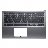 Топкейс с клавиатурой для Asus VivoBook F512D - серый с подсветкой