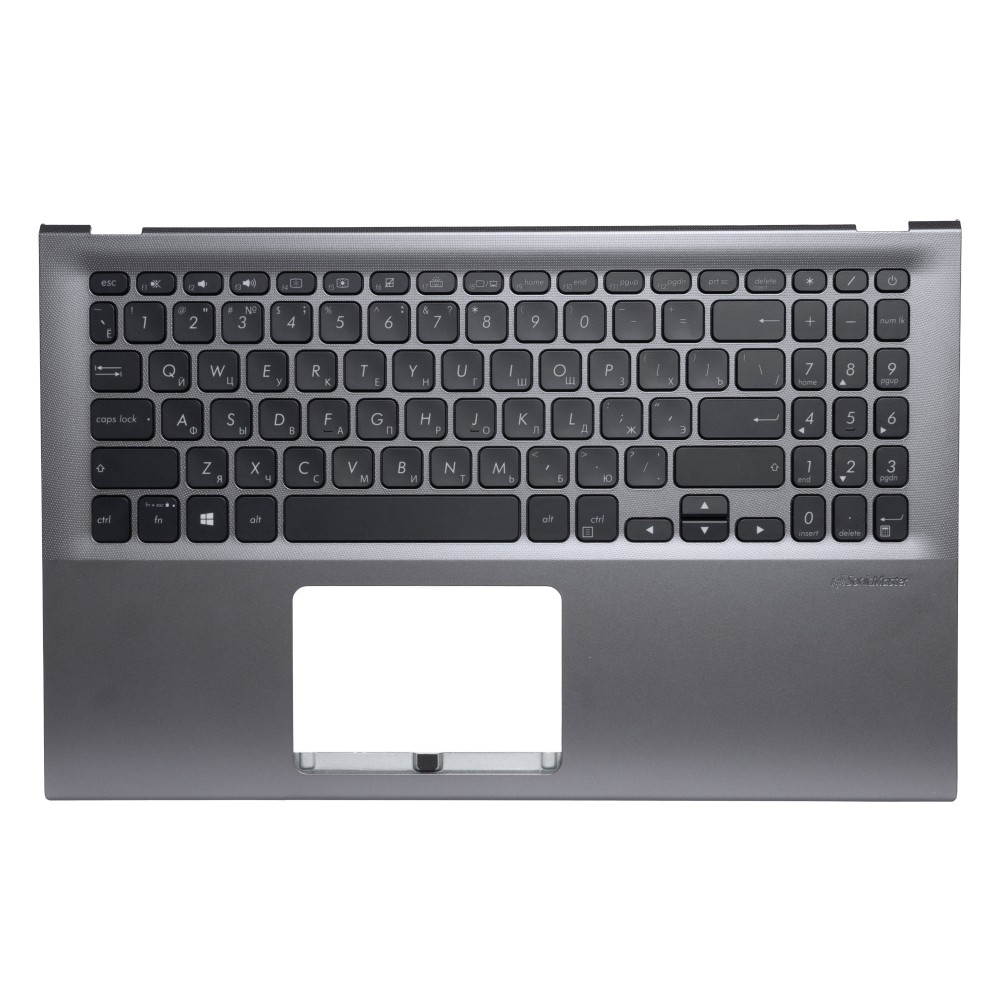 Топкейс с клавиатурой для Asus VivoBook F512D - серый с подсветкой